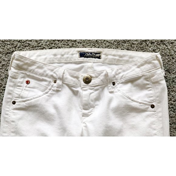 Hudson White Skinny Ankle Jeans - 27 - Picture 3 of 9